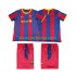 Camisola FC Barcelona Retro Criança Equipamento Primeiro 2011 2010 Manga Curta